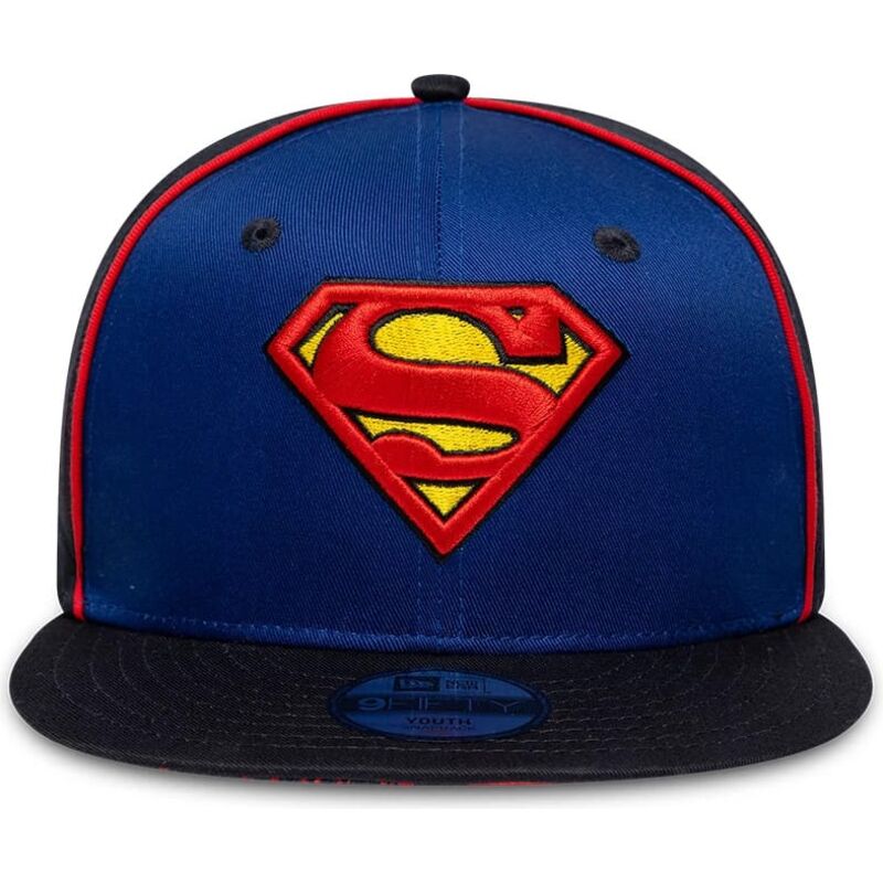 new-era-flat-brim-youth-superman-9fifty-piping-dc-comics-blue-snapback-cap