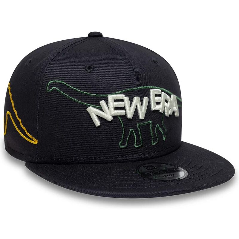new-era-flat-brim-youth-9fifty-dino-navy-blue-snapback-cap new-era-flat-brim-youth-9fifty-dino-navy-blue-snapback-cap