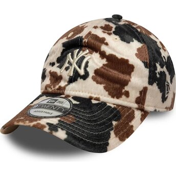 Gorra curva marrón ajustable 9TWENTY Animal Print de New York Yankees MLB de New Era
