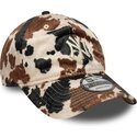 new-era-curved-brim-9twenty-animal-print-new-york-yankees-mlb-brown-adjustable-cap
