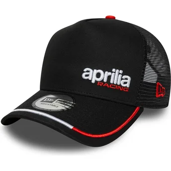 New Era E Frame Flawless Aprilia Piaggio Black Trucker Hat