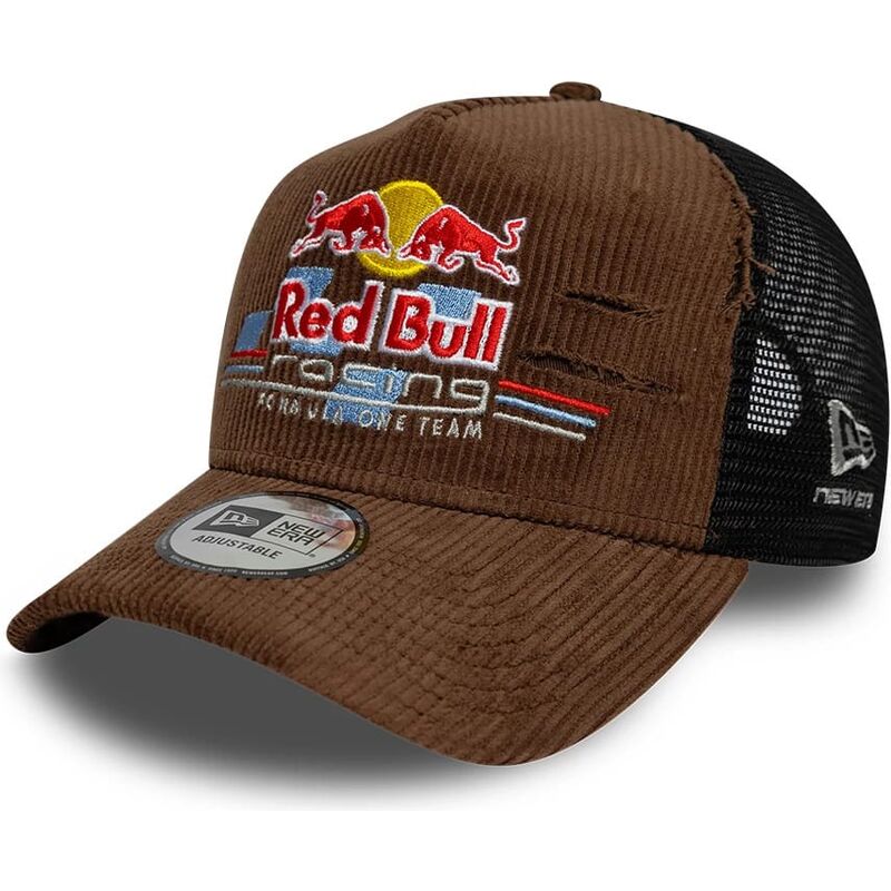 new-era-a-frame-distressed-cord-red-bull-racing-formula-1-brown-and-black-trucker-hat new-era-a-frame-distressed-cord-red-bull-racing-formula-1-brown-and-black-trucker-hat