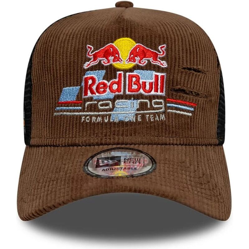 new-era-a-frame-distressed-cord-red-bull-racing-formula-1-brown-and-black-trucker-hat new-era-a-frame-distressed-cord-red-bull-racing-formula-1-brown-and-black-trucker-hat