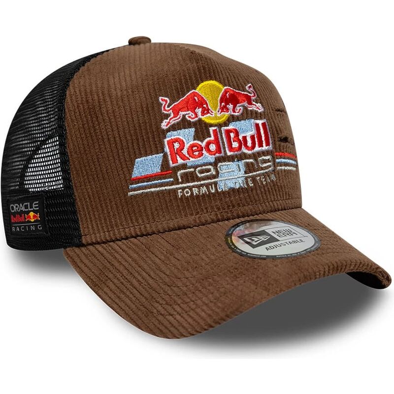 new-era-a-frame-distressed-cord-red-bull-racing-formula-1-brown-and-black-trucker-hat new-era-a-frame-distressed-cord-red-bull-racing-formula-1-brown-and-black-trucker-hat