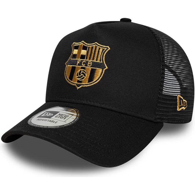 gorra-trucker-negra-con-logo-dorado-a-frame-de-fc-barcelona-laliga-de-new-era