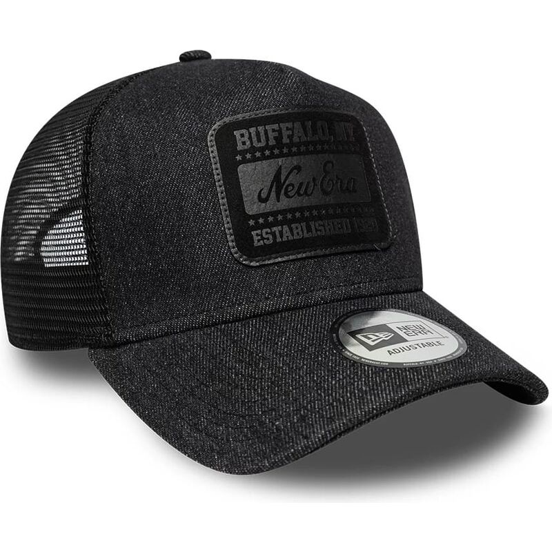 new-era-black-logo-a-frame-patch-denim-black-trucker-hat