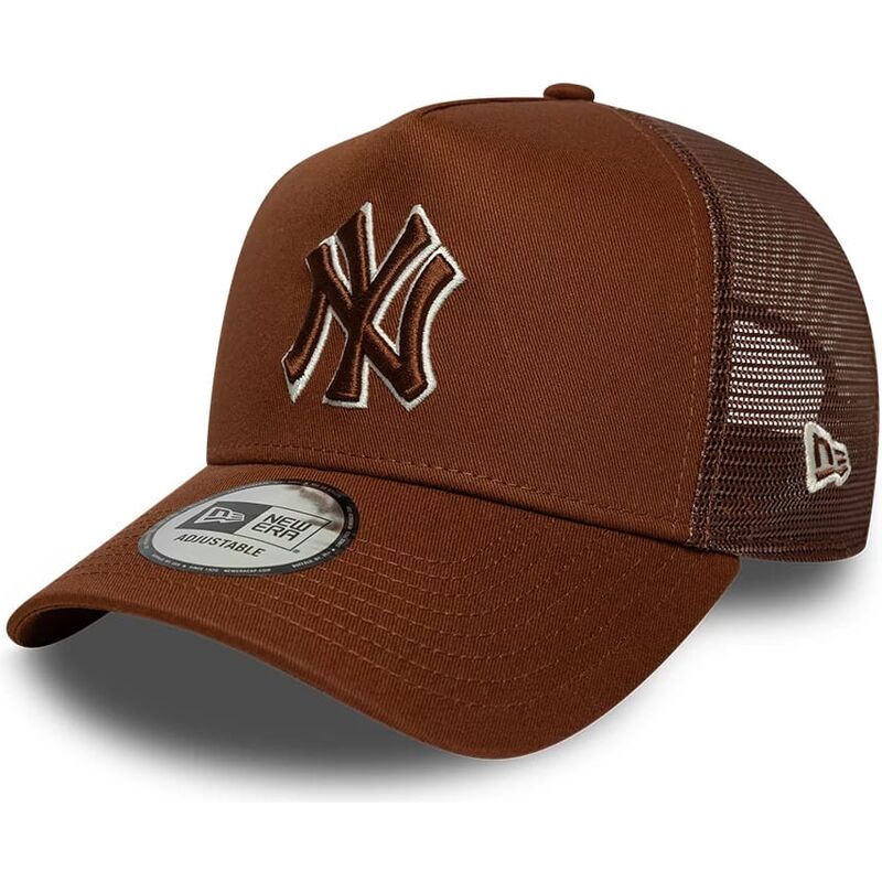 gorra-trucker-marron-con-logo-marron-e-frame-outline-de-new-york-yankees-mlb-de-new-era