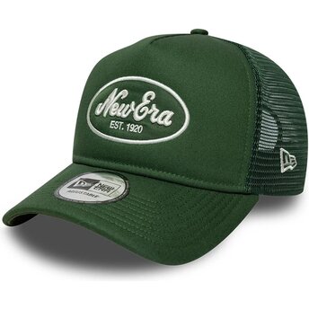 Gorra trucker verde A Frame Oval Patch Foam de New Era