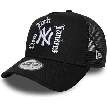 Gorra trucker negra A Frame Wordmark de New York Yankees MLB de New Era