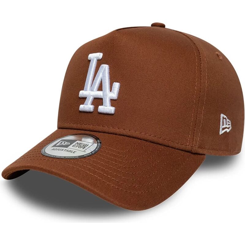new-era-curved-brim-e-frame-league-essential-los-angeles-dodgers-mlb-brown-snapback-cap