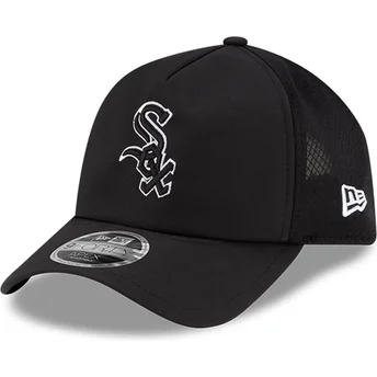 New Era 9FORTY APEX Batting Practice Chicago White Sox MLB Black Trucker Hat