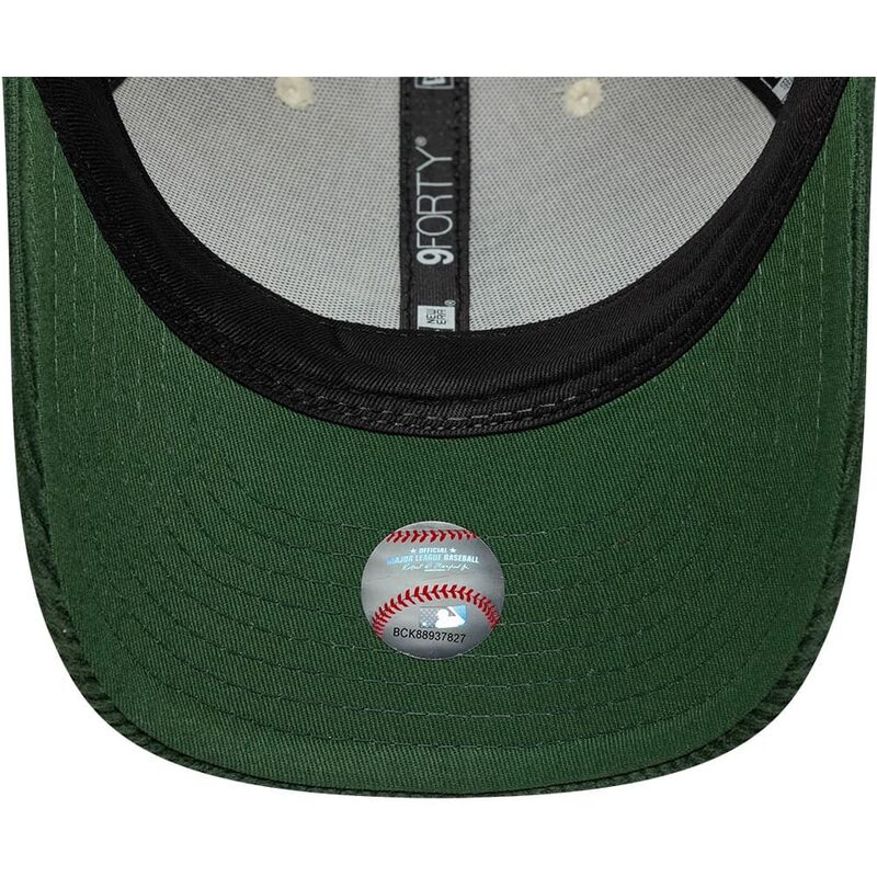 gorra-curva-beige-y-verde-snapback-con-logo-verde-9forty-m-crown-cord-de-los-angeles-dodgers-mlb-de-new-era
