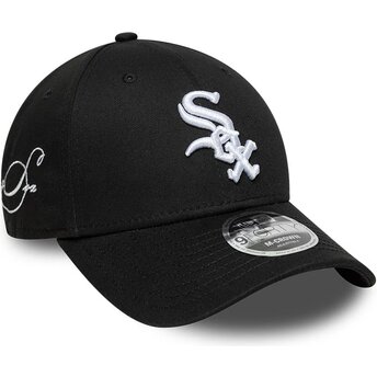 Gorra curva negra snapback 9FORTY M-Crown Side Script de Chicago White Sox MLB de New Era