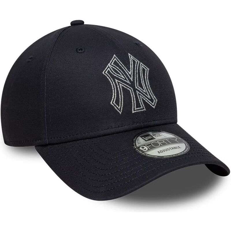 gorra-curva-azul-marino-ajustable-9forty-metallic-outline-de-new-york-yankees-mlb-de-new-era