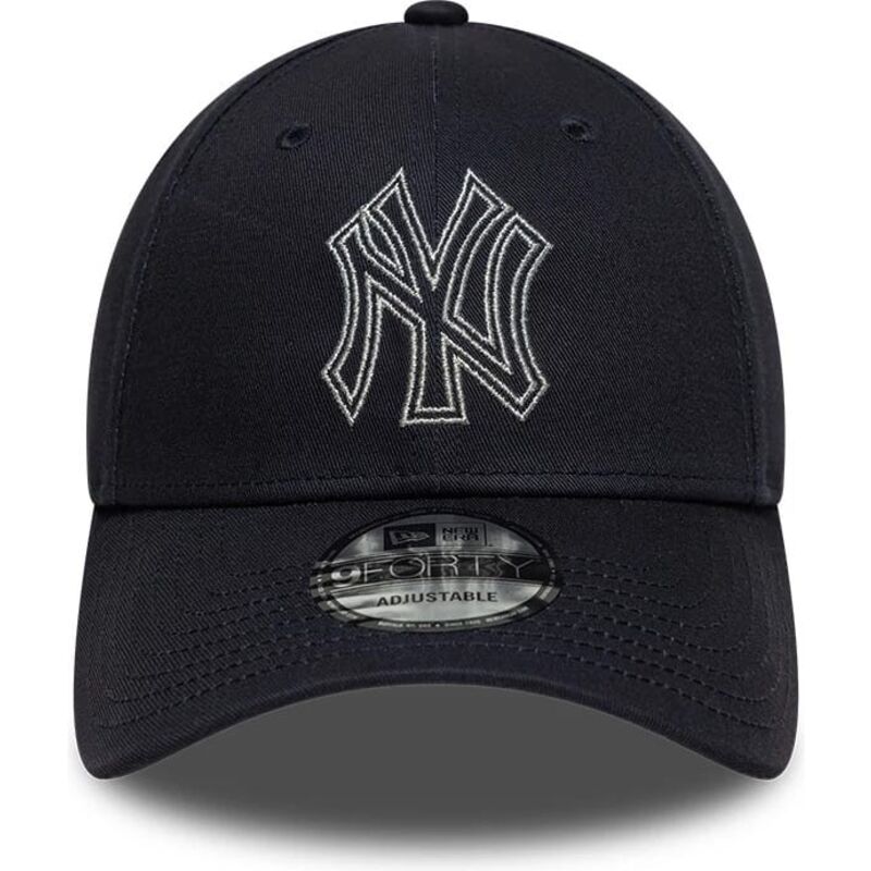 gorra-curva-azul-marino-ajustable-9forty-metallic-outline-de-new-york-yankees-mlb-de-new-era