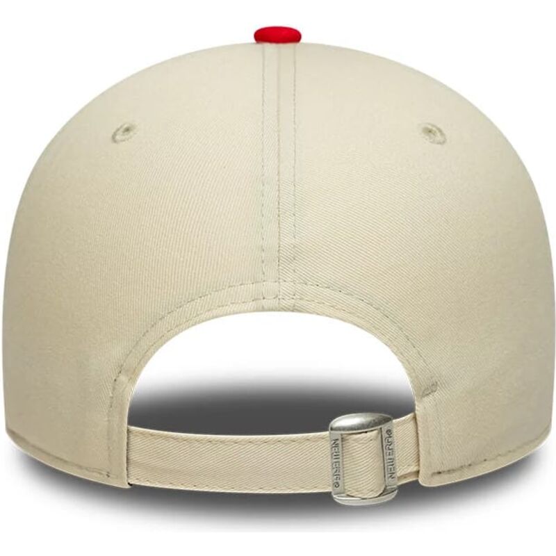 gorra-curva-beige-y-roja-ajustable-9forty-colour-block-de-chicago-bulls-nba-de-new-era