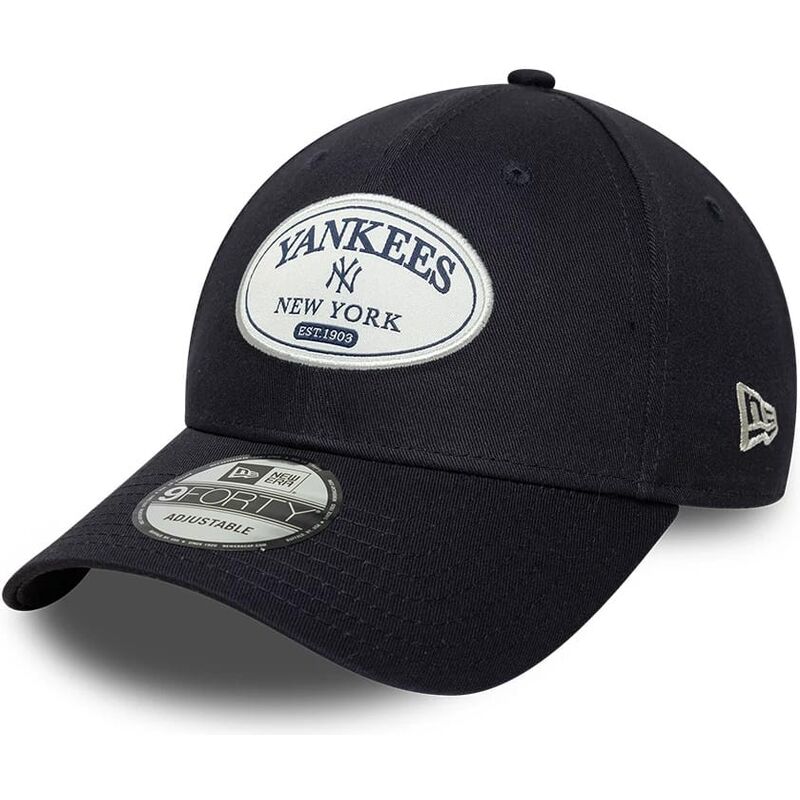 new-era-curved-brim-9forty-patch-new-york-yankees-mlb-navy-blue-adjustable-cap new-era-curved-brim-9forty-patch-new-york-yankees-mlb-navy-blue-adjustable-cap