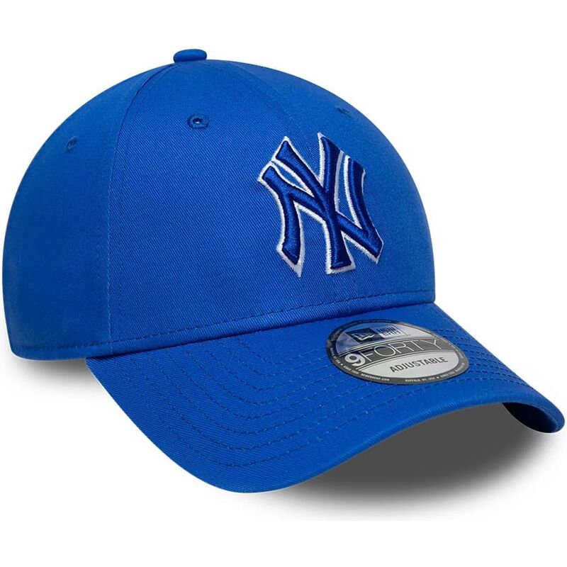 gorra-curva-azul-ajustable-con-logo-azul-9forty-team-outline-de-new-york-yankees-mlb-de-new-era gorra-curva-azul-ajustable-con-logo-azul-9forty-team-outline-de-new-york-yankees-mlb-de-new-era