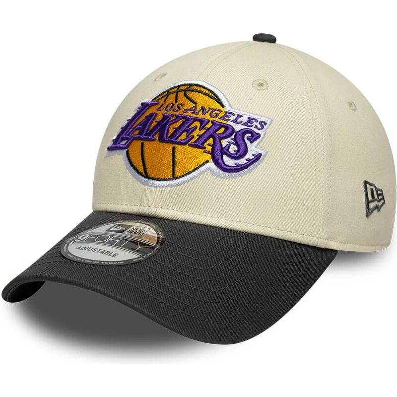gorra-curva-beige-y-negra-ajustable-9forty-colour-block-de-los-angeles-lakers-nba-de-new-era gorra-curva-beige-y-negra-ajustable-9forty-colour-block-de-los-angeles-lakers-nba-de-new-era