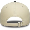 gorra-curva-beige-y-negra-ajustable-9forty-colour-block-de-los-angeles-lakers-nba-de-new-era