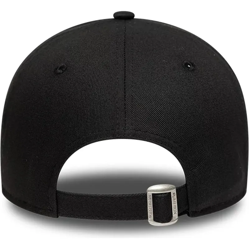 new-era-curved-brim-brown-logo-9forty-faux-pony-infill-new-york-yankees-mlb-black-adjustable-cap new-era-curved-brim-brown-logo-9forty-faux-pony-infill-new-york-yankees-mlb-black-adjustable-cap
