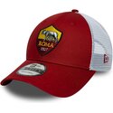 gorra-trucker-roja-y-blanca-ajustable-9forty-league-de-associazione-sportiva-roma-serie-a-de-new-era