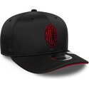 gorra-curva-negra-snapback-con-logo-rojo-9seventy-stretch-snap-fw-poly-de-ac-milan-serie-a-de-new-era