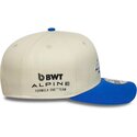 gorra-curva-beige-y-azul-snapback-9seventy-stretch-snap-contrast-visor-de-alpine-f1-team-formula-1-de-new-era