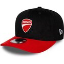 gorra-curva-negra-y-roja-snapback-9seventy-stretch-snap-contrast-visor-de-ducati-motor-motogp-de-new-era