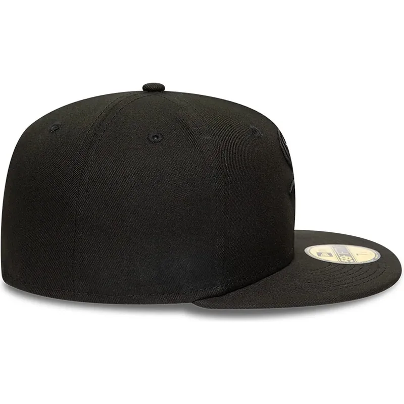 gorra-plana-negra-ajustada-con-logo-negro-59fifty-de-chicago-white-sox-mlb-de-new-era
