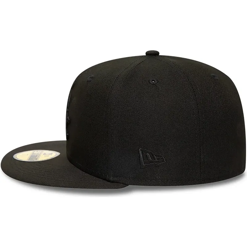 gorra-plana-negra-ajustada-con-logo-negro-59fifty-de-chicago-white-sox-mlb-de-new-era