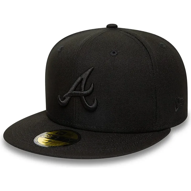 new-era-flat-brim-black-logo-59fifty-atlanta-braves-mlb-black-fitted-cap