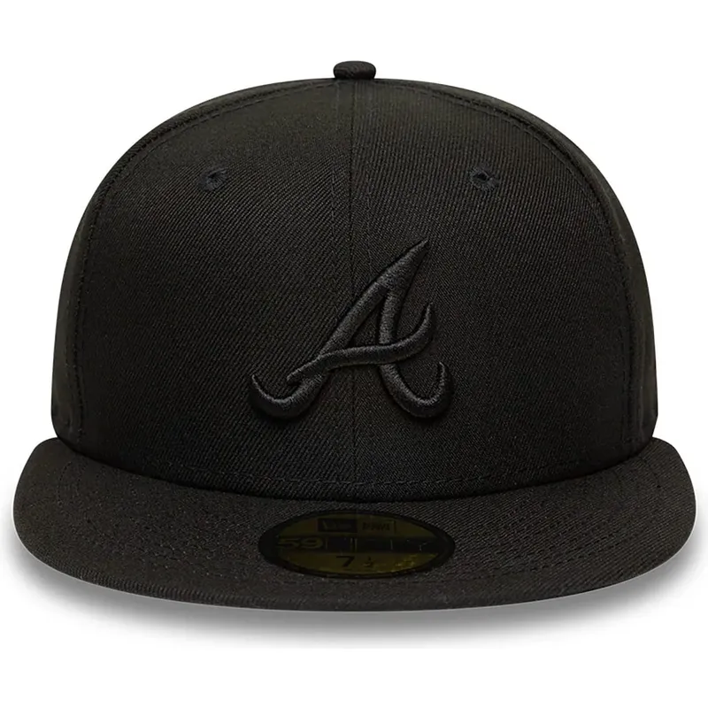 gorra-plana-negra-ajustada-con-logo-negro-59fifty-de-atlanta-braves-mlb-de-new-era