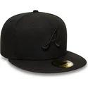 new-era-flat-brim-black-logo-59fifty-atlanta-braves-mlb-black-fitted-cap