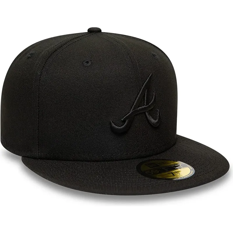 gorra-plana-negra-ajustada-con-logo-negro-59fifty-de-atlanta-braves-mlb-de-new-era