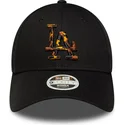 new-era-curved-brim-women-9forty-tort-infill-los-angeles-dodgers-mlb-black-adjustable-cap