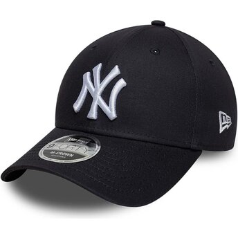 Gorra curva azul marino snapback 9FORTY M-Crown Side Script de New York Yankees MLB de New Era