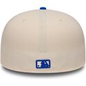 gorra-plana-beige-y-azul-ajustada-con-logo-azul-59fifty-league-essential-de-new-york-yankees-mlb-de-new-era
