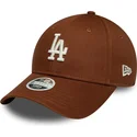 gorra-curva-marron-ajustable-para-mujer-9forty-league-essential-midi-de-los-angeles-dodgers-mlb-de-new-era