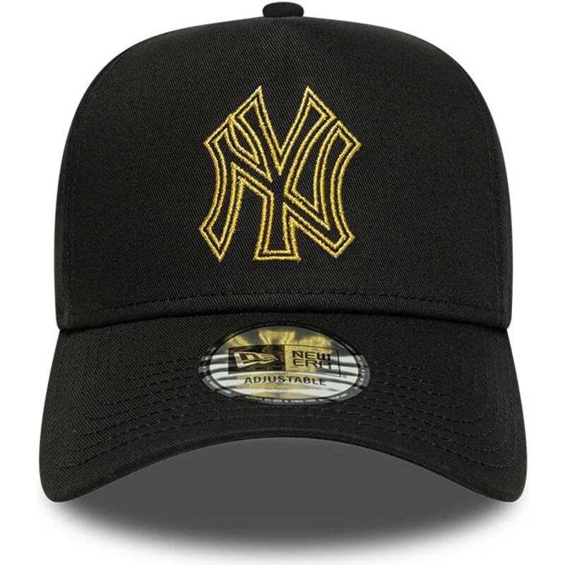 new-era-curved-brim-golden-logo-e-frame-metallic-outline-new-york-yankees-mlb-black-snapback-cap new-era-curved-brim-golden-logo-e-frame-metallic-outline-new-york-yankees-mlb-black-snapback-cap