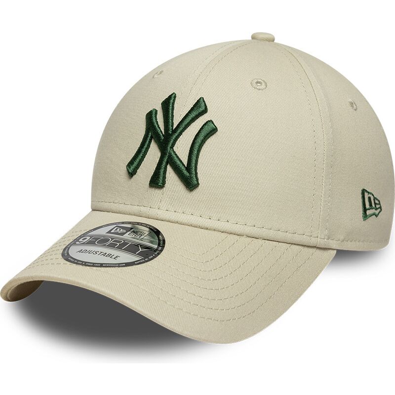 gorra-curva-beige-ajustable-con-logo-verde-oscuro-9forty-league-essential-de-new-york-yankees-mlb-de-new-era gorra-curva-beige-ajustable-con-logo-verde-oscuro-9forty-league-essential-de-new-york-yankees-mlb-de-new-era