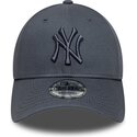 new-era-curved-brim-dark-grey-logo-9forty-league-essential-new-york-yankees-mlb-dark-grey-adjustable-cap