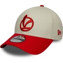 new-era-curved-brim-9forty-contrast-visor-vespa-piaggio-red-and-beige-adjustable-cap