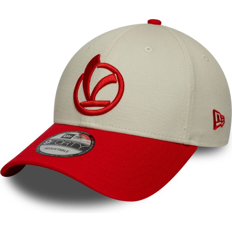 new-era-curved-brim-9forty-contrast-visor-vespa-piaggio-red-and-beige-adjustable-cap