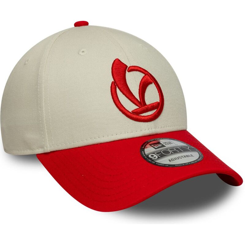 new-era-curved-brim-9forty-contrast-visor-vespa-piaggio-red-and-beige-adjustable-cap