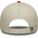new-era-curved-brim-9forty-contrast-visor-vespa-piaggio-red-and-beige-adjustable-cap