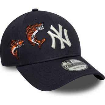 Gorra curva azul marino ajustable 9FORTY Outdoor Icon de New York Yankees MLB de New Era
