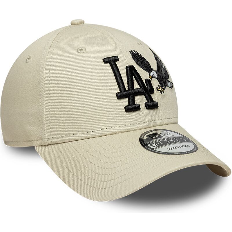 gorra-curva-beige-ajustable-con-logo-negro-9forty-outdoor-icon-de-los-angeles-dodgers-mlb-de-new-era