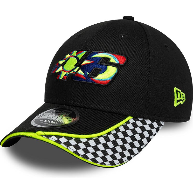 new-era-curved-brim-9forty-m-crown-check-valentino-rossi-vr46-motogp-black-adjustable-cap new-era-curved-brim-9forty-m-crown-check-valentino-rossi-vr46-motogp-black-adjustable-cap