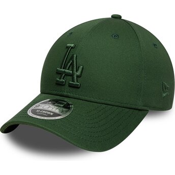 Gorra curva verde snapback con logo verde 9FORTY M-Crown de Los Angeles Dodgers MLB de New Era